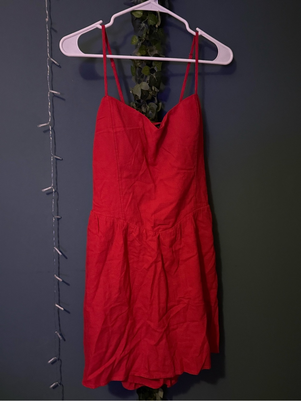 Hollister Red Spaghetti Strap Mini Dress